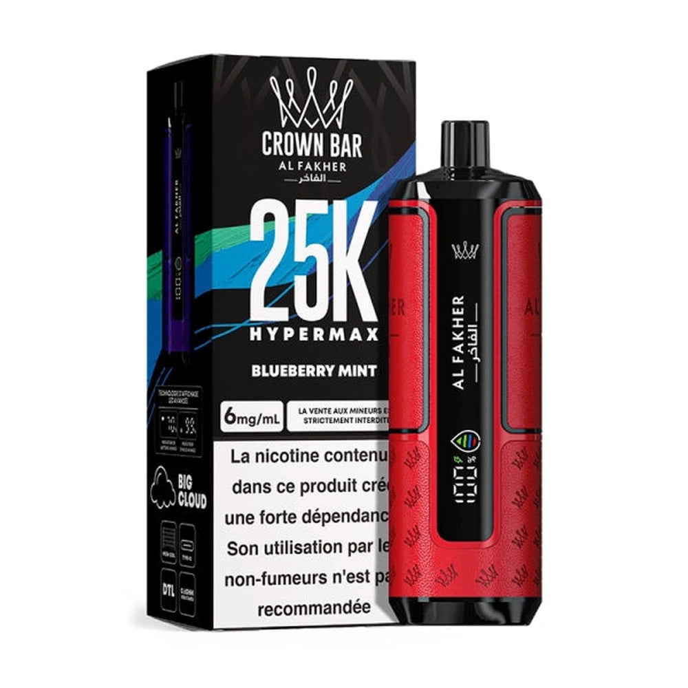 Puff Crown Bar 25K Hyper Max — Blueberry Mint