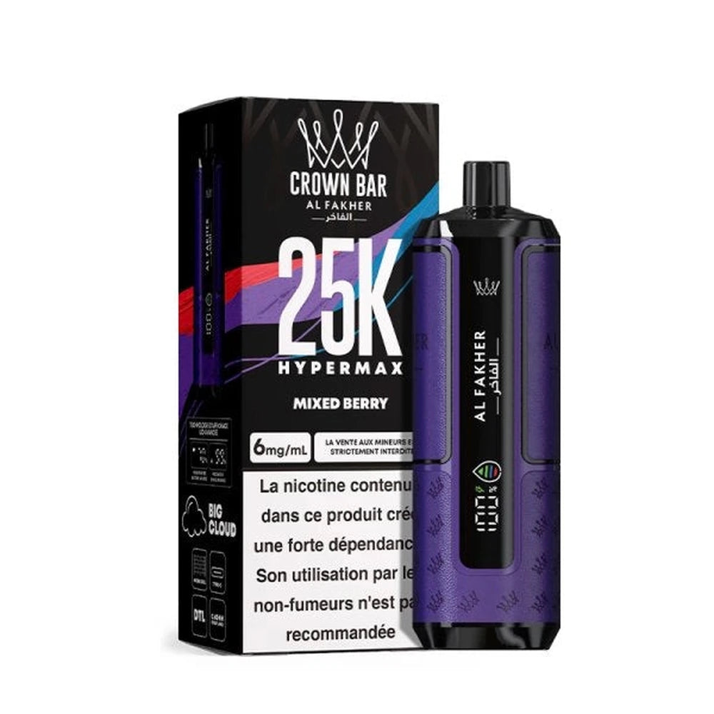 Puff Crown Bar 25K Hyper Max — Mixed Berry