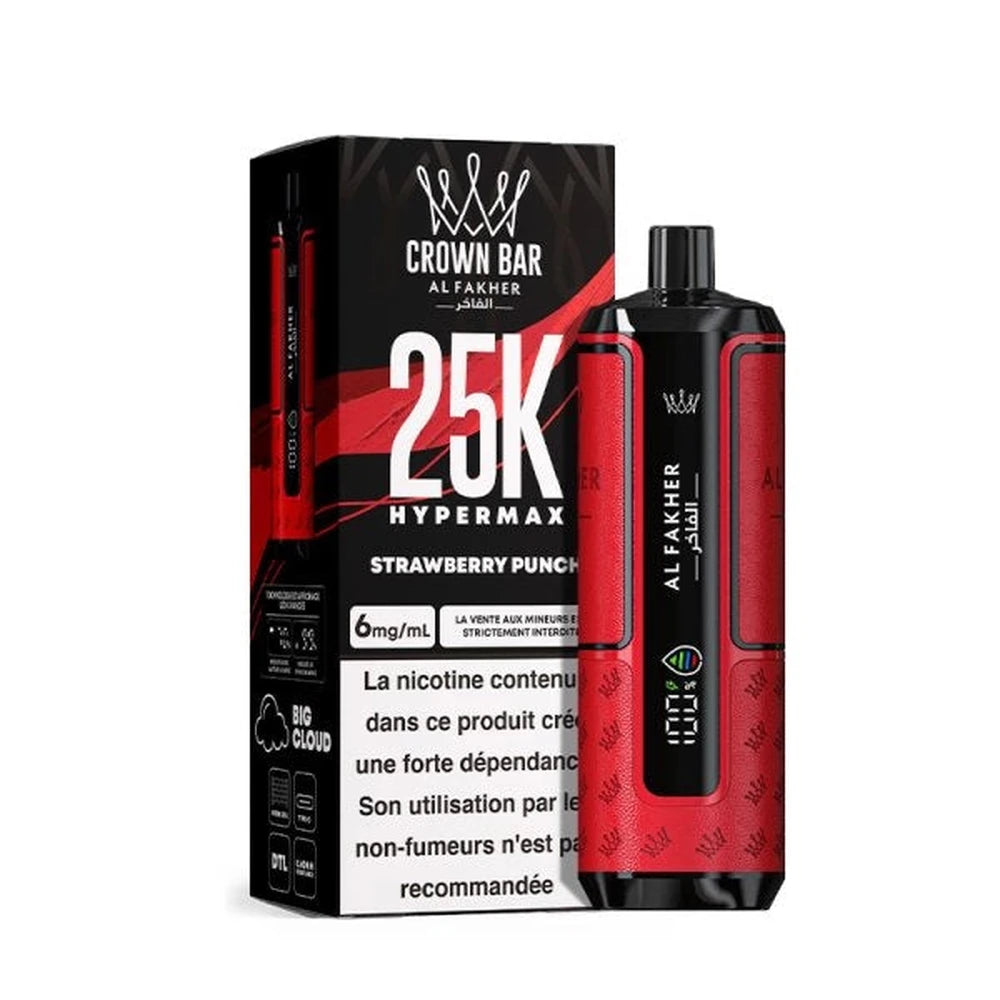 Puff Crown Bar 25K Hyper Max — Strawberry Punch