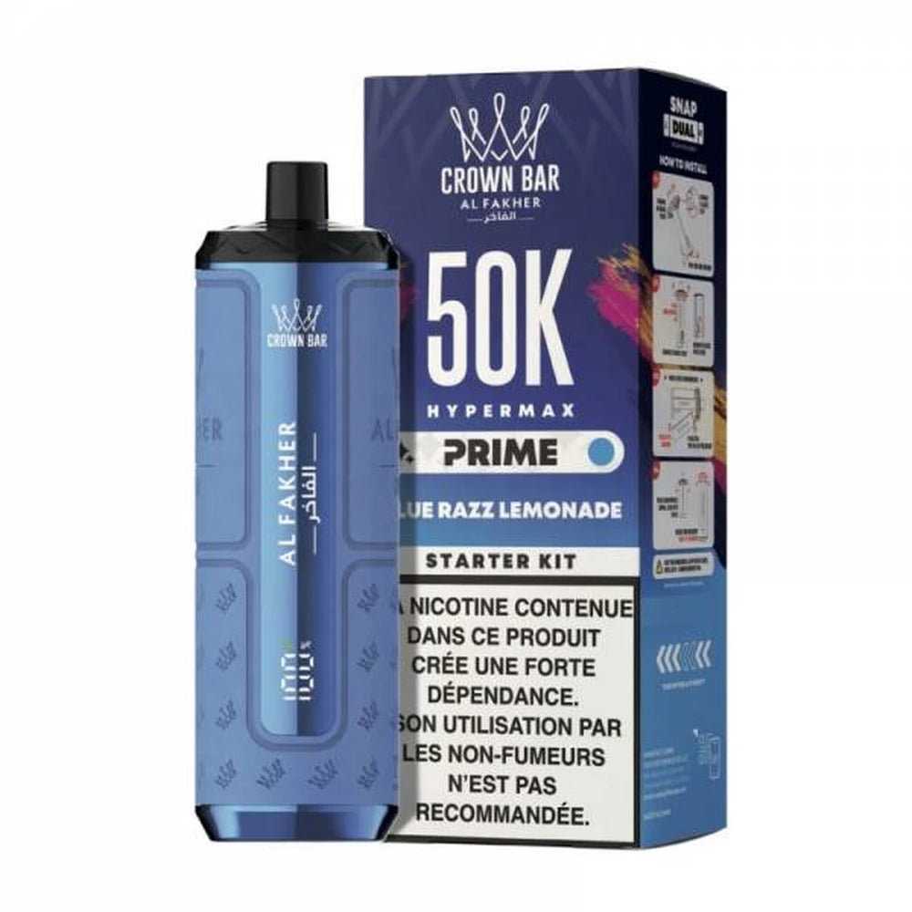 Puff Crown Bar 50K Hypermax Prime — Blue Razz Lemonade