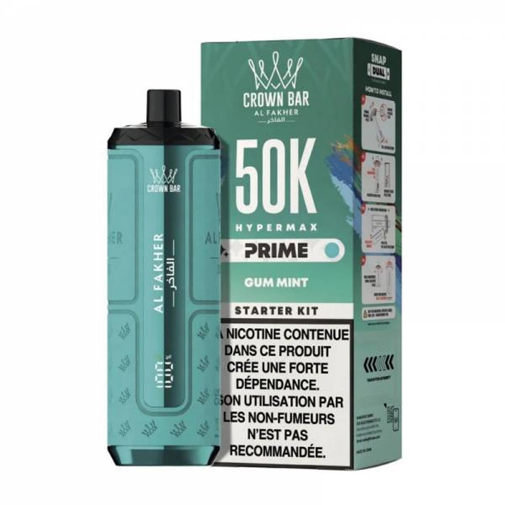 Puff Crown Bar 50K Hypermax Prime — Gum Mint