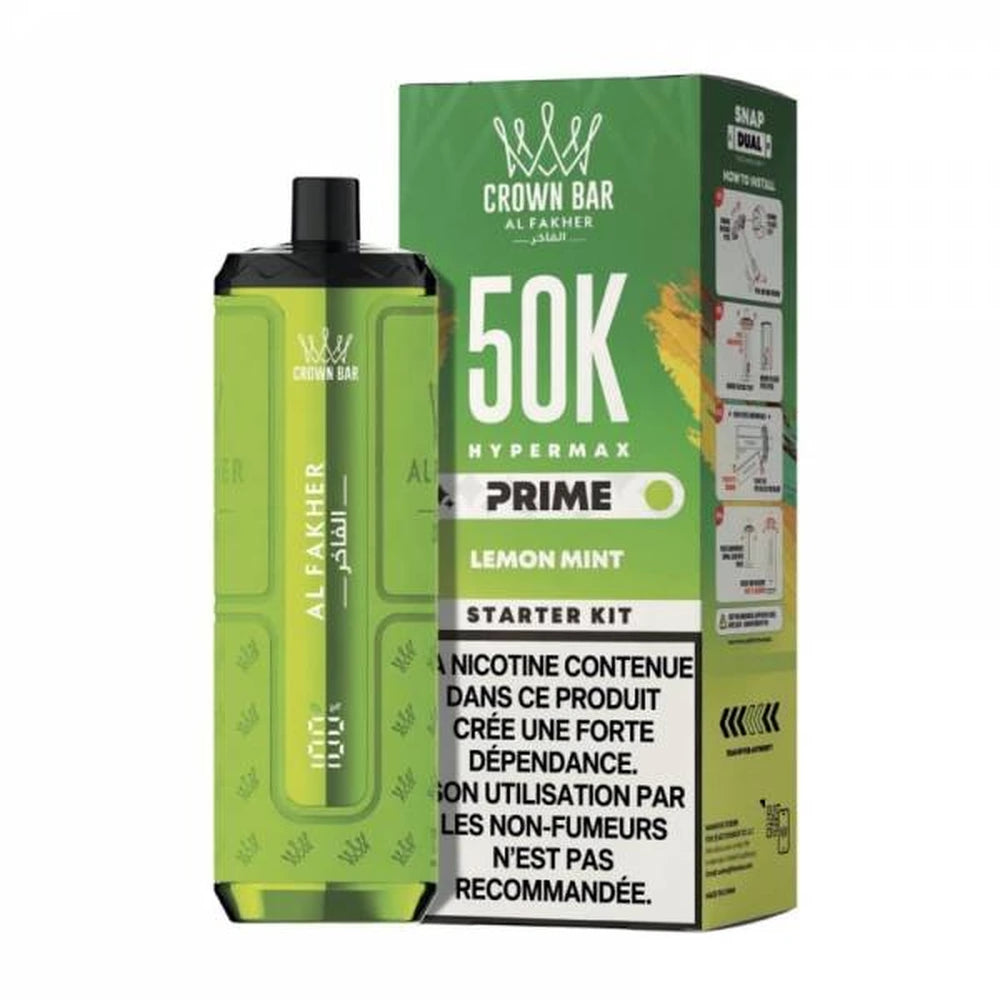 Puff Crown Bar 50K Hypermax Prime — Lemon Mint