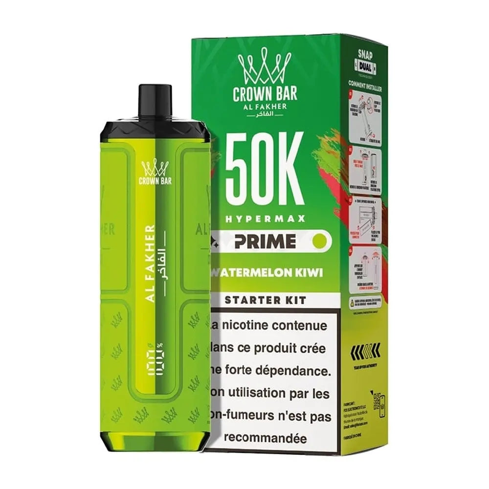 Puff Crown Bar 50K Hypermax Prime — Watermelon Kiwi
