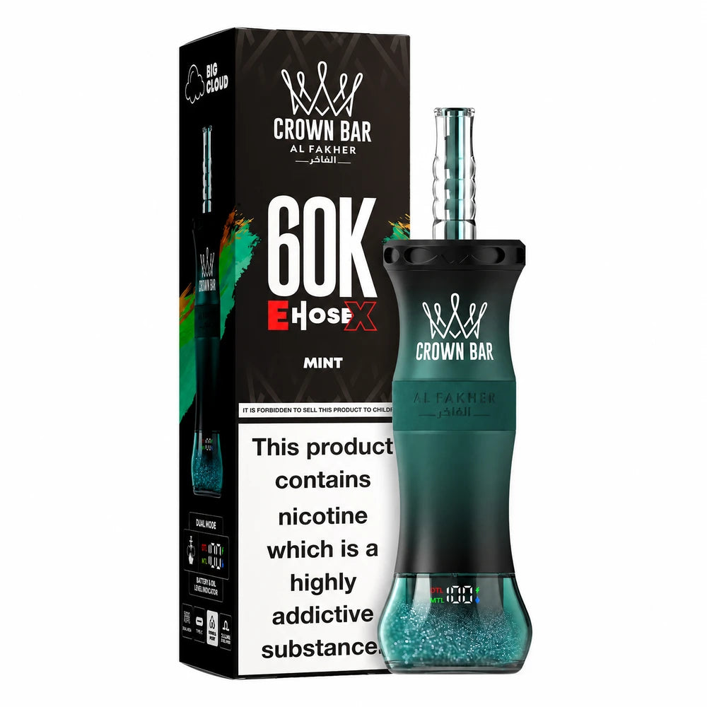 Puff Crown Bar 60K E-Hose X — Mint