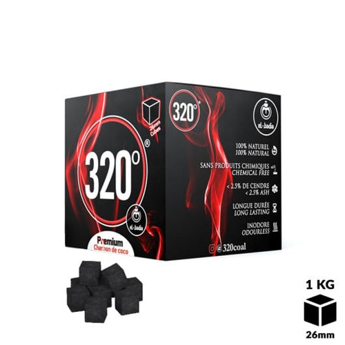 Charbons 320° cubes 26 mm, sachet de 1 kg