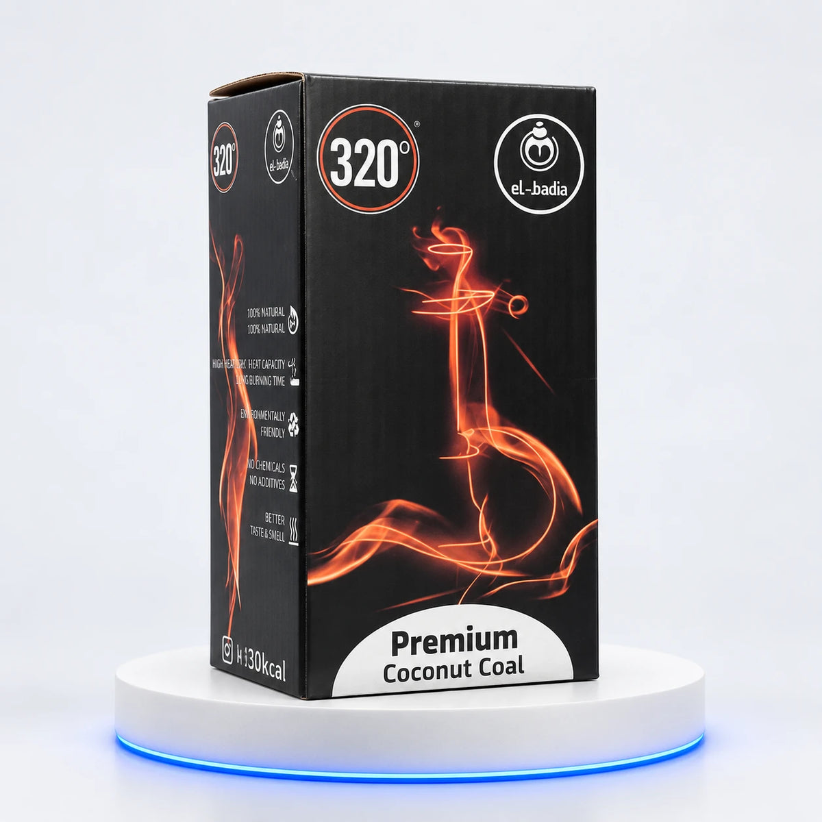 Charbons 320° CUBES 22 mm — 1 kg — photo studio