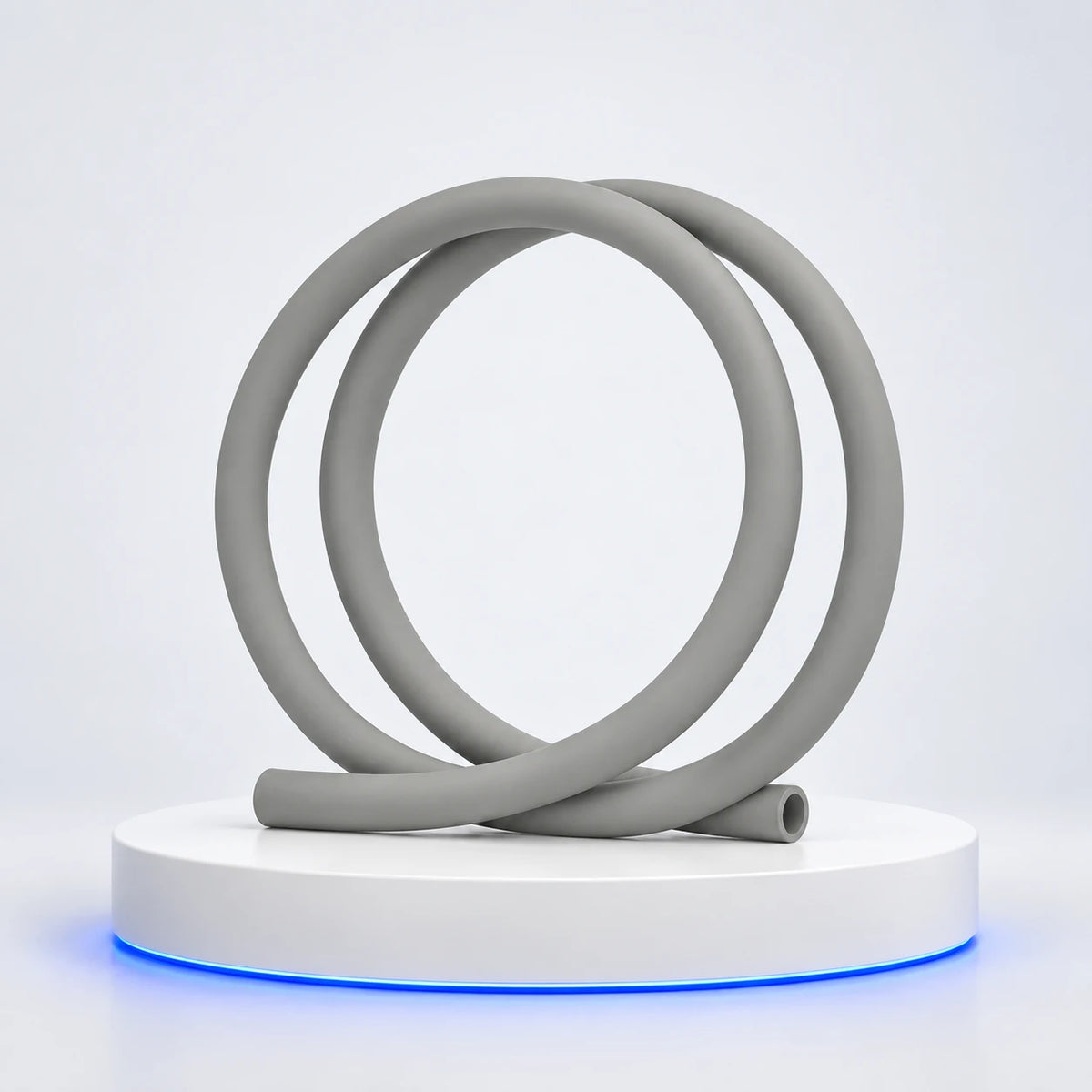 Tuyau silicone Soft Touch — Argenté — photo studio