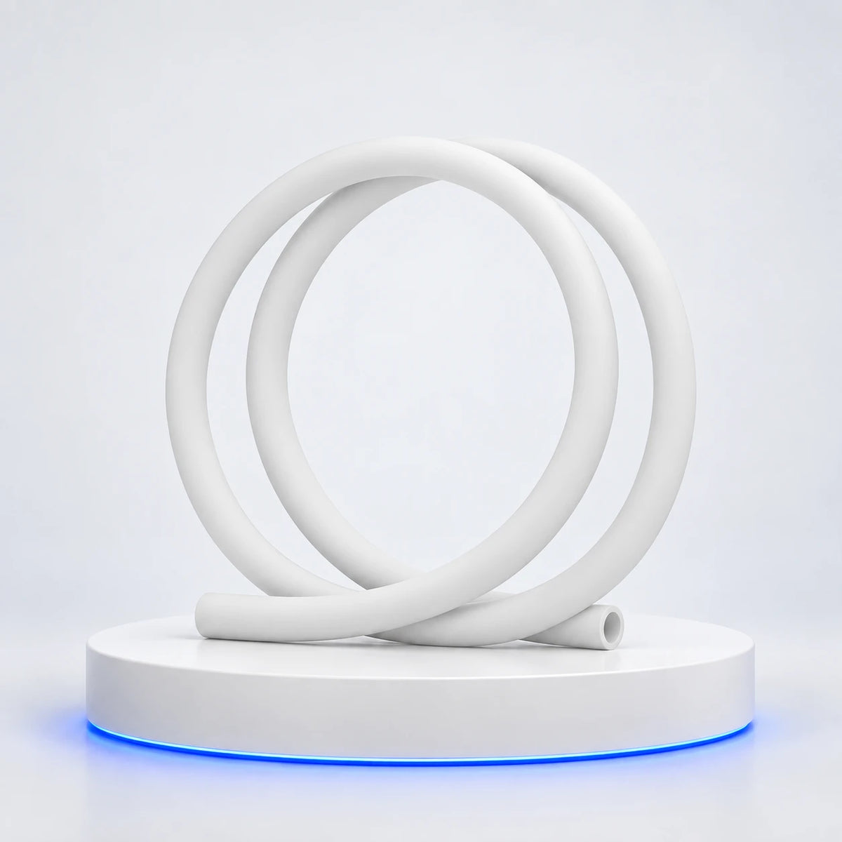 Tuyau silicone Soft Touch — Blanc — photo studio